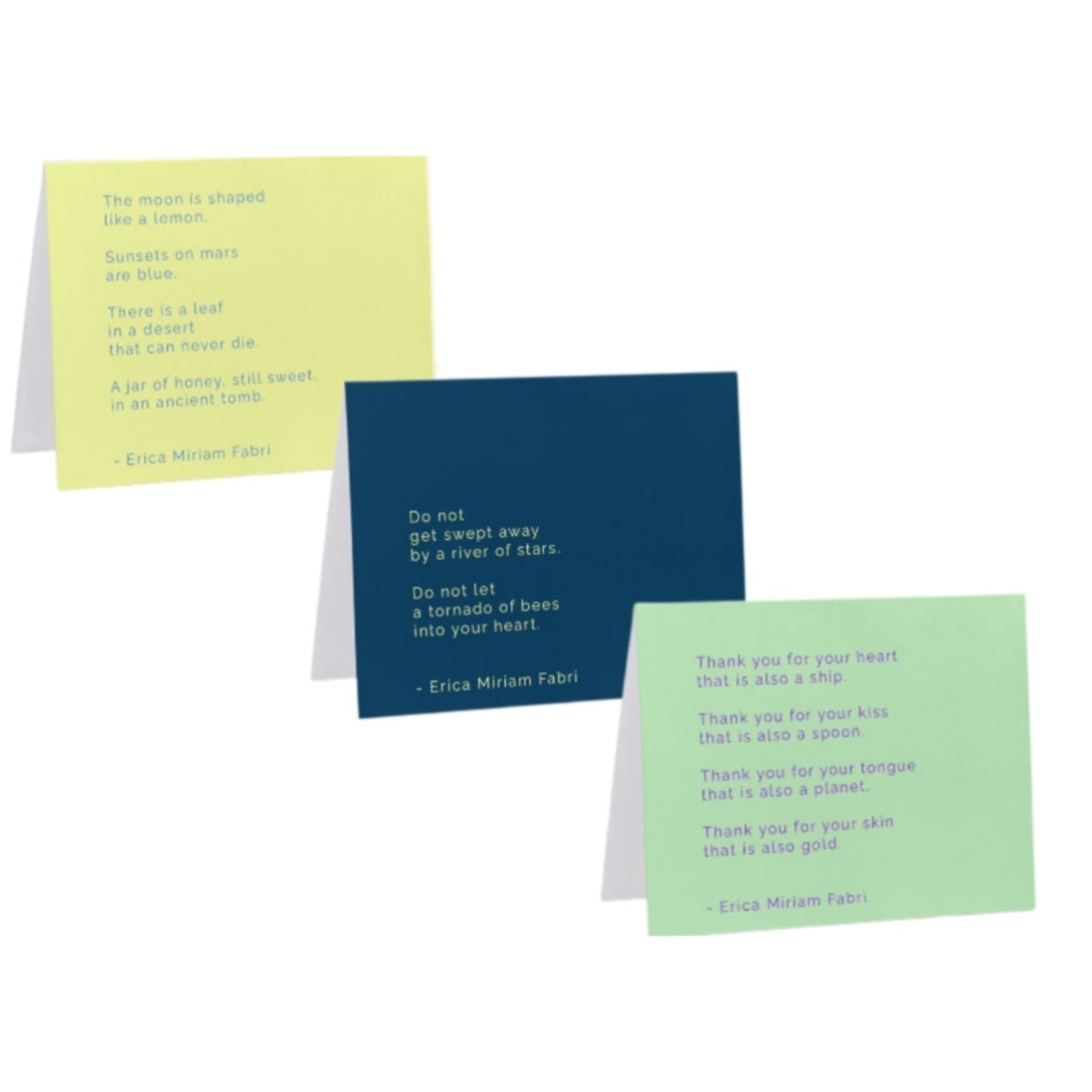 Poetry Greeting Cards (pack of 3)