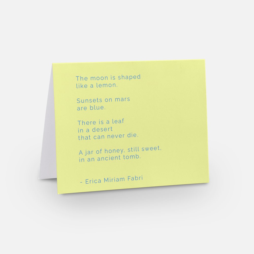 Poetry Greeting Cards (pack of 3)